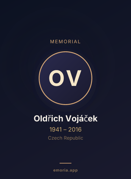 Memorial portrait of Oldřich Vojáček