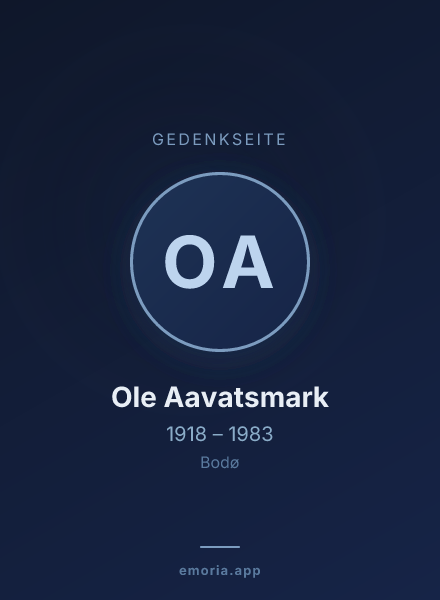 Gedenkportrait von Ole Aavatsmark