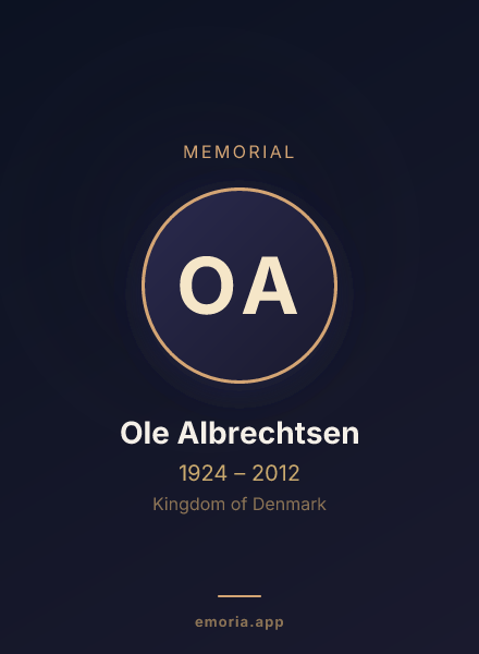 Memorial portrait of Ole Albrechtsen