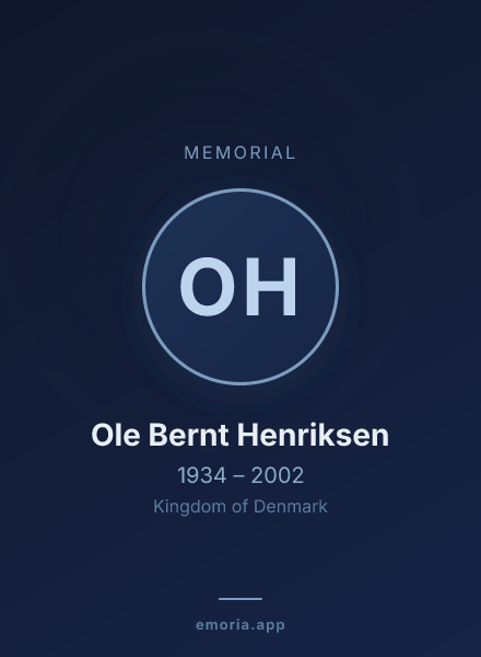 Memorial portrait of Ole Bernt Henriksen