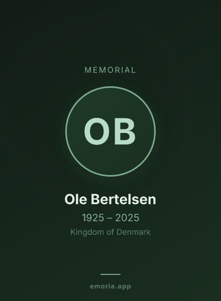Memorial portrait of Ole Bertelsen