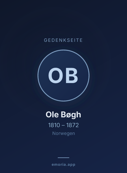 Gedenkportrait von Ole Bøgh