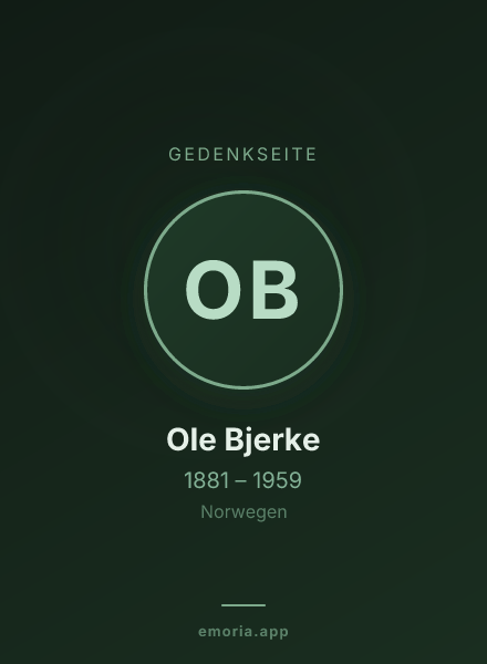 Gedenkportrait von Ole Bjerke