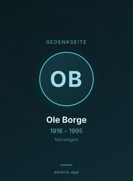 Gedenkportrait von Ole Borge