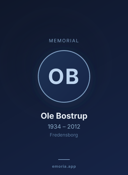 Memorial portrait of Ole Bostrup