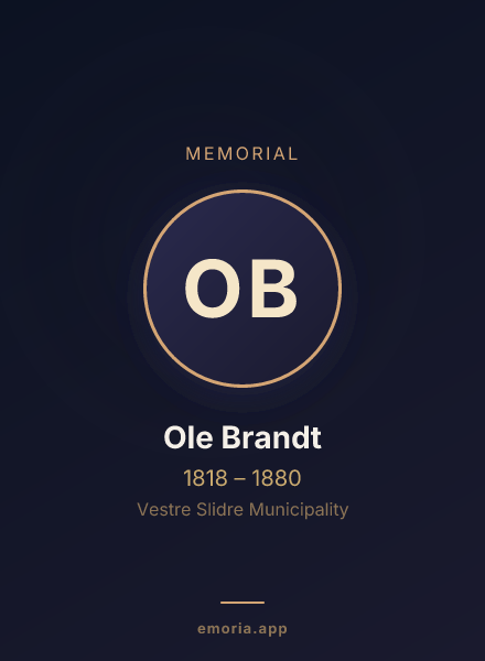 Memorial portrait of Ole Brandt
