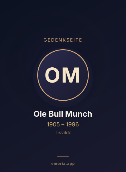 Gedenkportrait von Ole Bull Munch