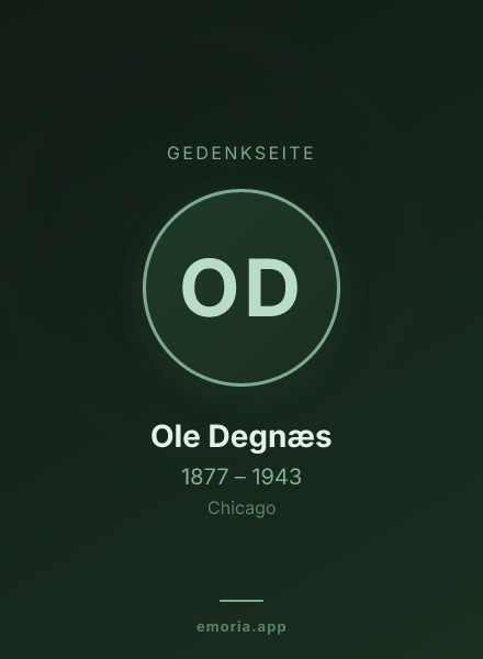 Gedenkportrait von Ole Degnæs