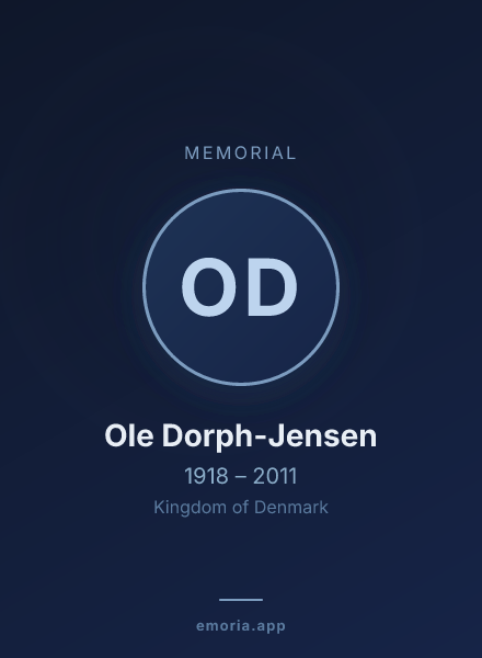 Memorial portrait of Ole Dorph-Jensen