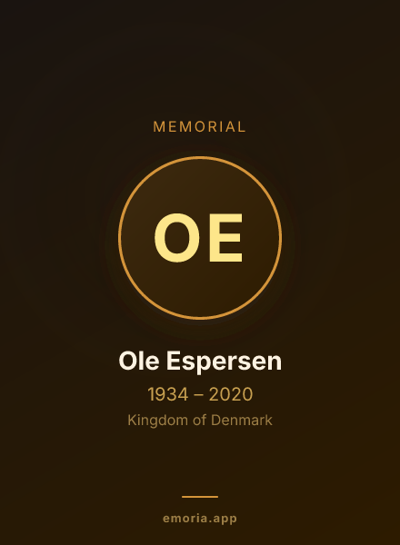 Memorial portrait of Ole Espersen