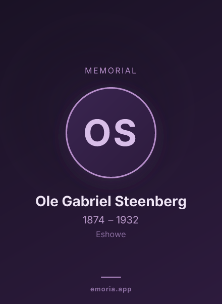 Memorial portrait of Ole Gabriel Steenberg