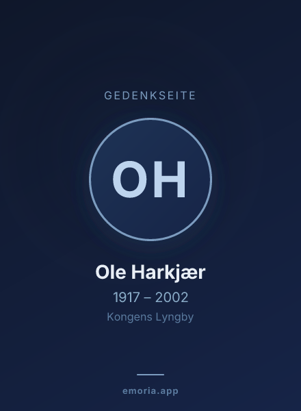 Gedenkportrait von Ole Harkjær