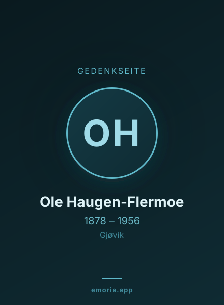 Gedenkportrait von Ole Haugen-Flermoe