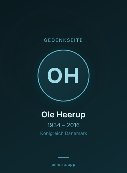 Gedenkportrait von Ole Heerup