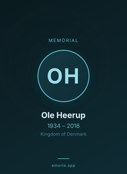Memorial portrait of Ole Heerup