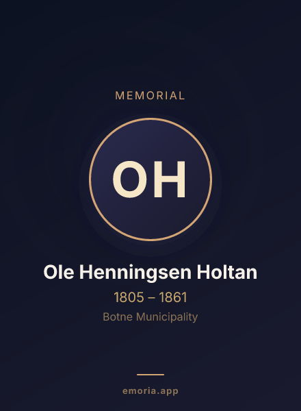 Memorial portrait of Ole Henningsen Holtan