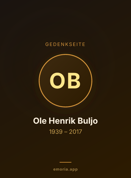 Gedenkportrait von Ole Henrik Buljo