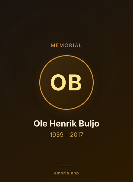 Memorial portrait of Ole Henrik Buljo