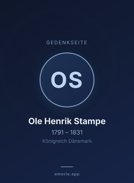 Gedenkportrait von Ole Henrik Stampe