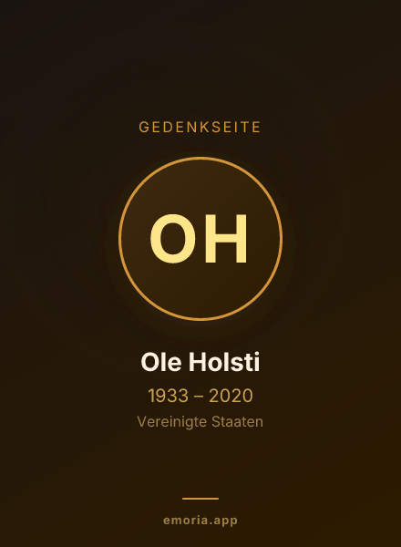 Gedenkportrait von Ole Holsti