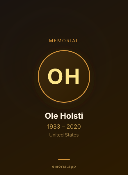 Memorial portrait of Ole Holsti