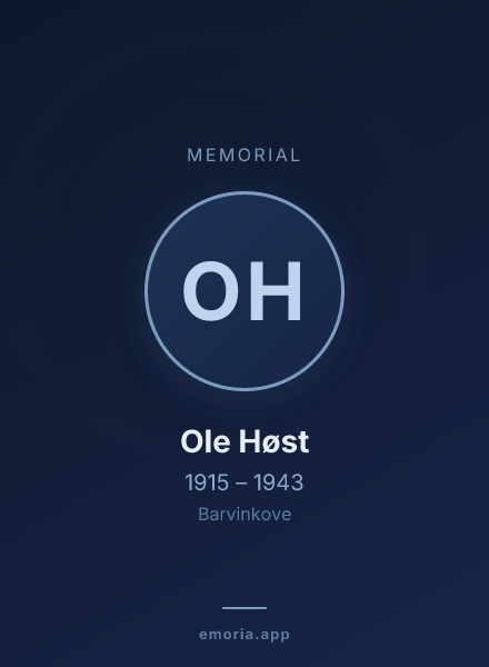 Memorial portrait of Ole Høst