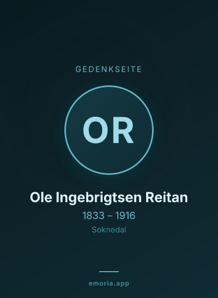 Gedenkportrait von Ole Ingebrigtsen Reitan