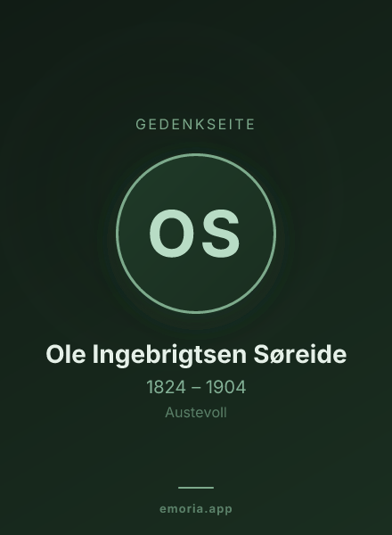 Gedenkportrait von Ole Ingebrigtsen Søreide