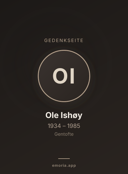 Gedenkportrait von Ole Ishøy