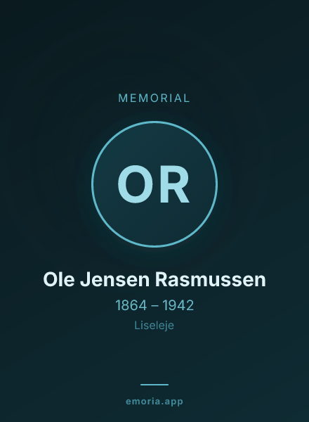 Memorial portrait of Ole Jensen Rasmussen