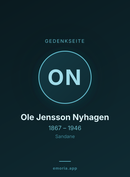 Gedenkportrait von Ole Jensson Nyhagen