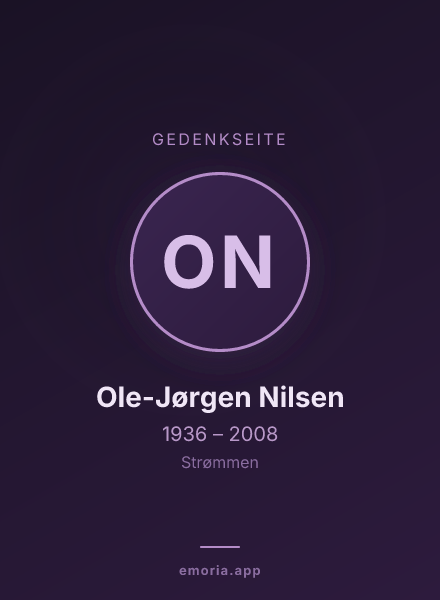 Gedenkportrait von Ole-Jørgen Nilsen