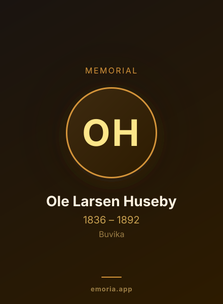 Memorial portrait of Ole Larsen Huseby
