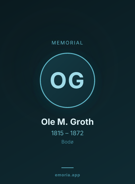 Memorial portrait of Ole M. Groth