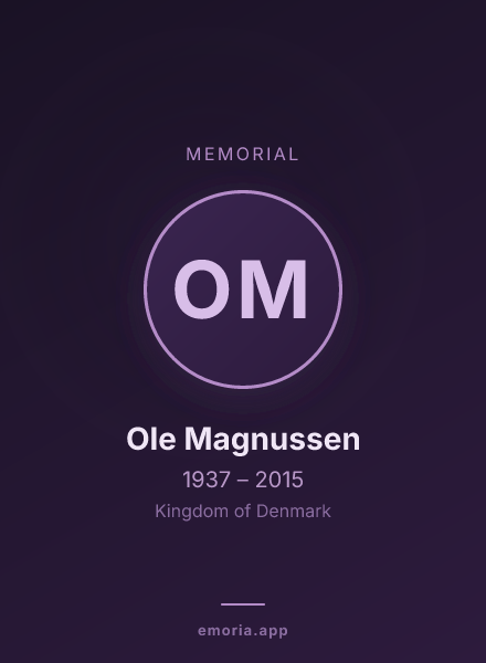 Memorial portrait of Ole Magnussen