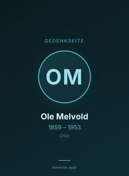 Gedenkportrait von Ole Melvold
