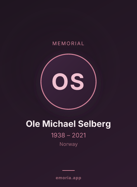 Memorial portrait of Ole Michael Selberg