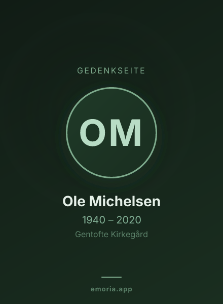 Gedenkportrait von Ole Michelsen