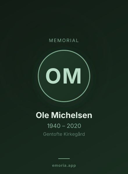Memorial portrait of Ole Michelsen