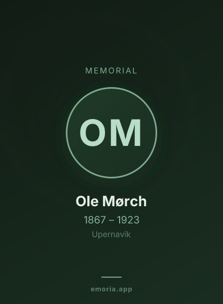 Memorial portrait of Ole Mørch