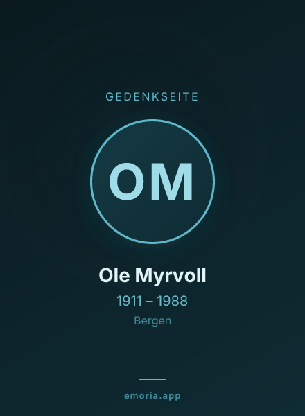 Gedenkportrait von Ole Myrvoll