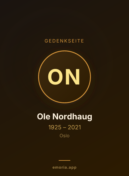 Gedenkportrait von Ole Nordhaug
