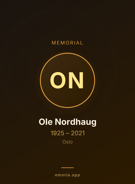 Memorial portrait of Ole Nordhaug