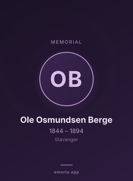 Memorial portrait of Ole Osmundsen Berge