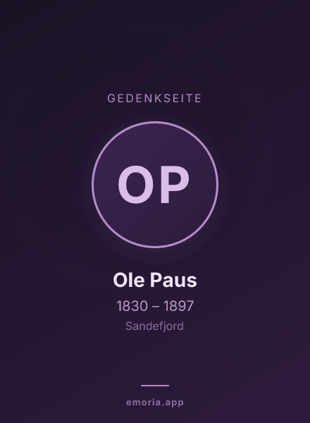 Gedenkportrait von Ole Paus