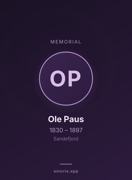 Memorial portrait of Ole Paus