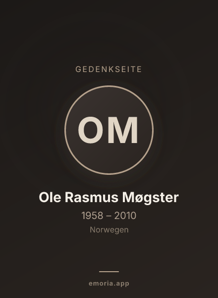 Gedenkportrait von Ole Rasmus Møgster