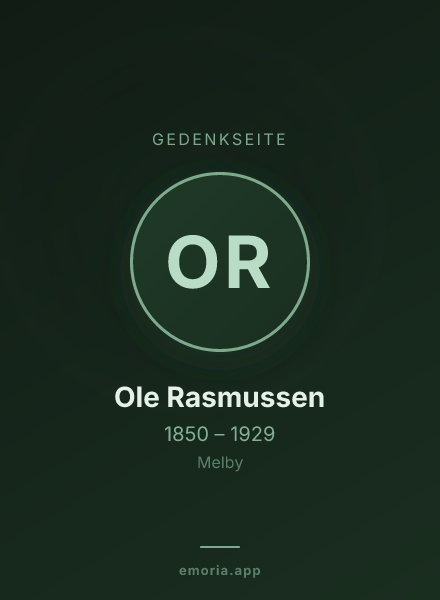 Gedenkportrait von Ole Rasmussen