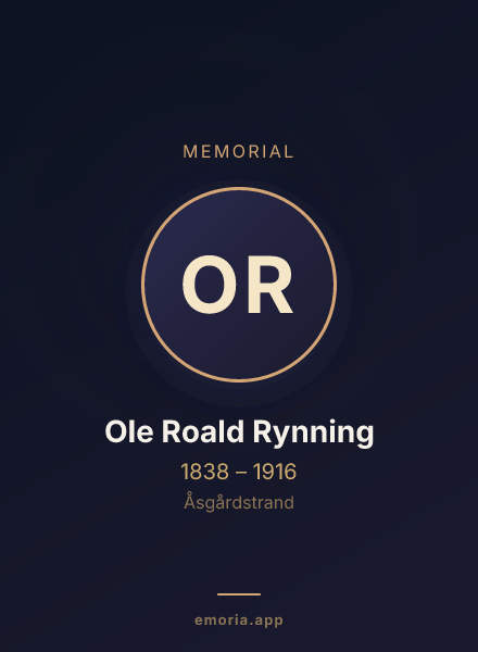 Memorial portrait of Ole Roald Rynning