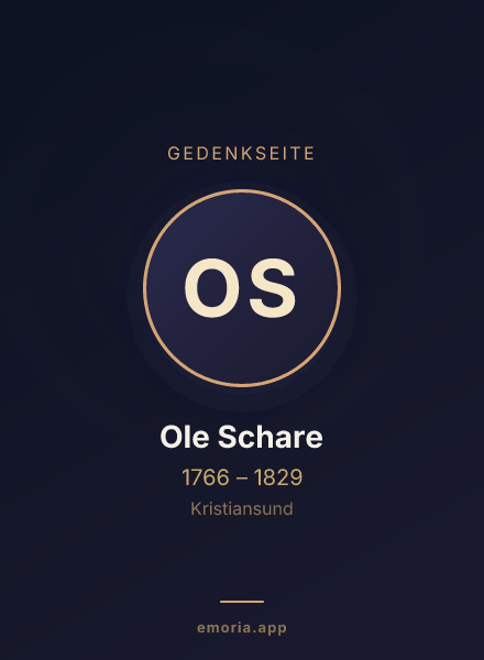 Gedenkportrait von Ole Schare